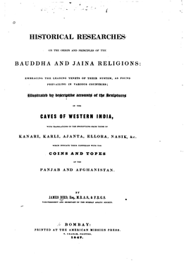 Historical Researchs on the Dauddha and Jaina