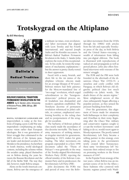 Trotskygrad on the Altiplano by Bill Weinberg