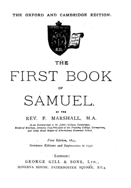 First Book Samuel