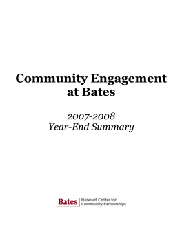 Community Engagement at Bates