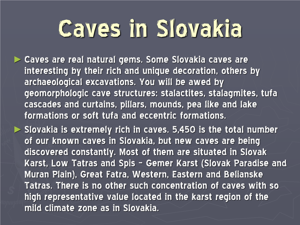 Caves in Slovakia