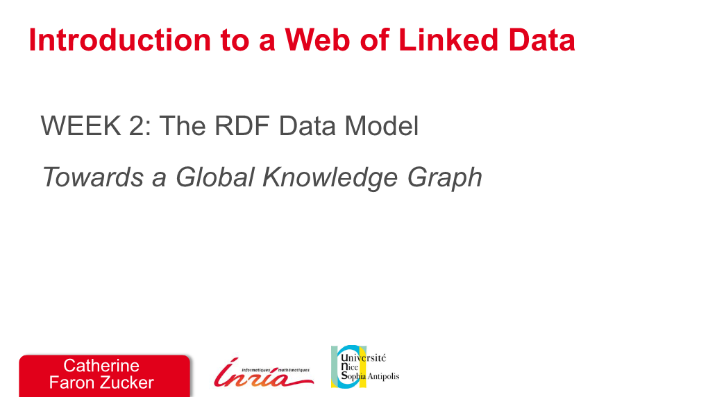 RDF Data Model Towards a Global Knowledge Graph