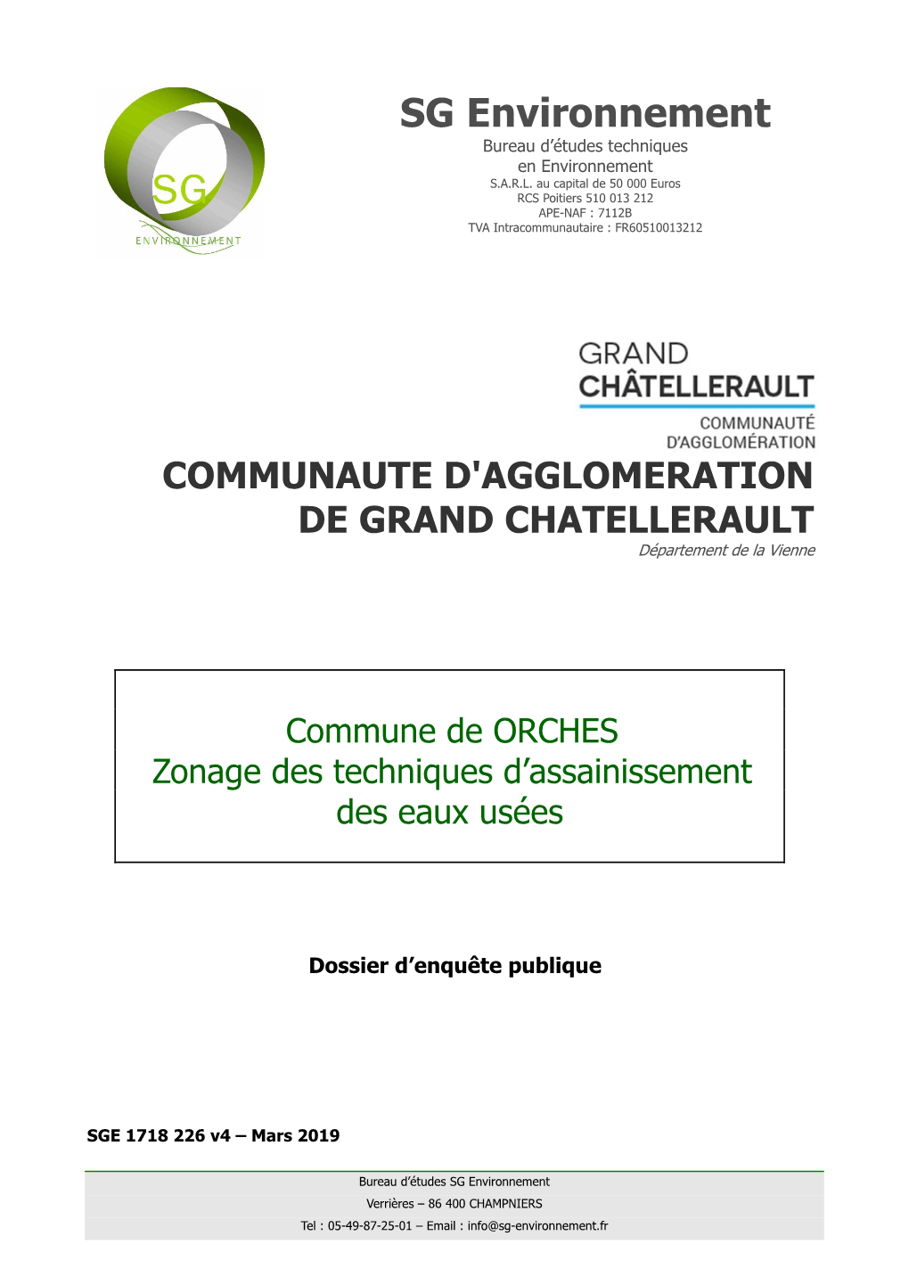 SG Environnement Bureau D’Études Techniques En Environnement S.A.R.L