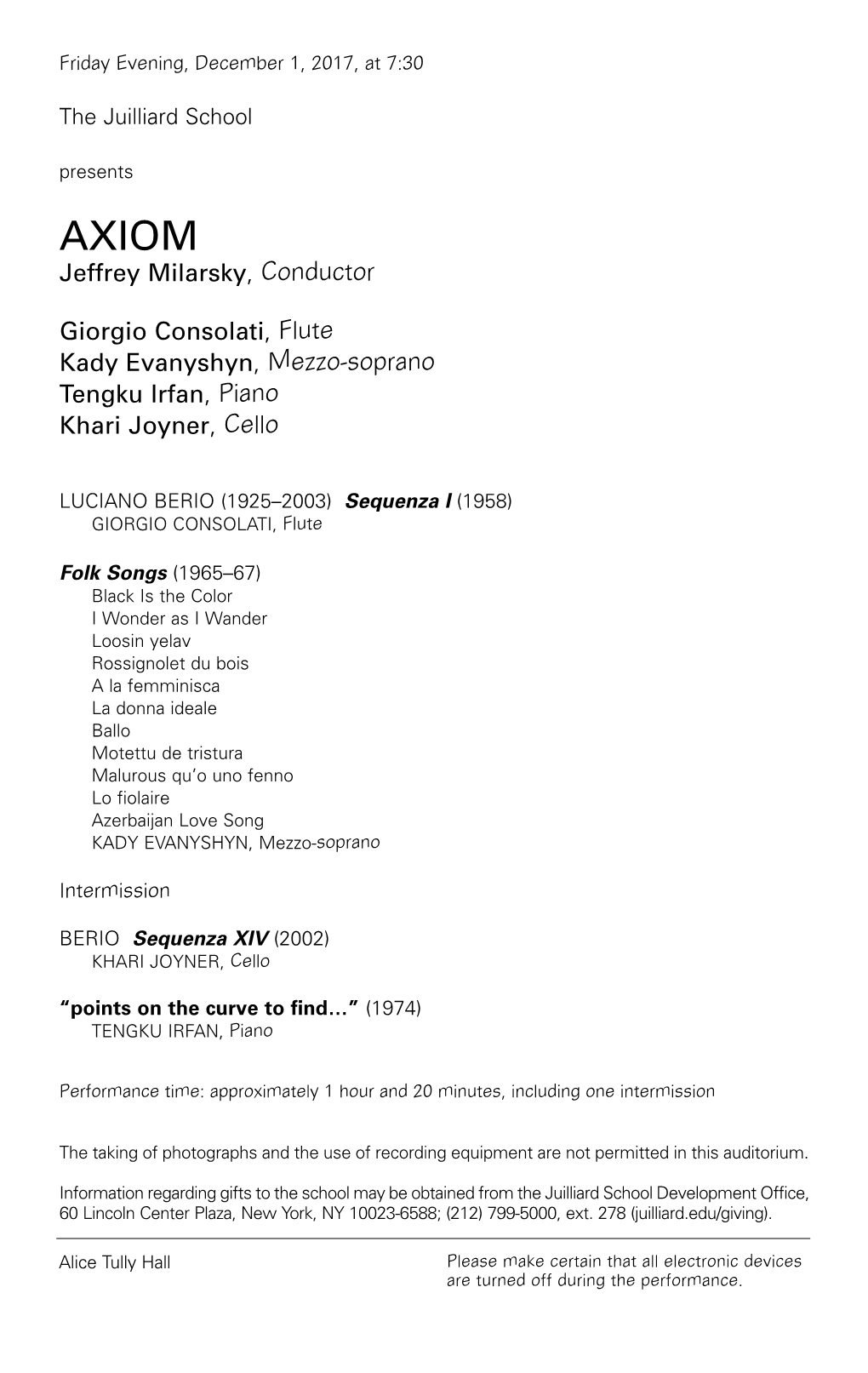 Jeffrey Milarsky, Conductor Giorgio Consolati, Flute Kady Evanyshyn