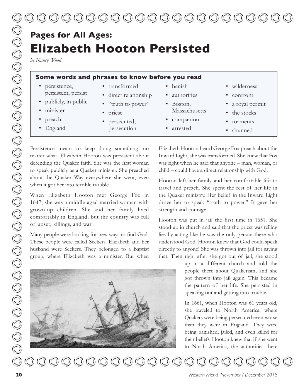 Elizabeth Hooton Persisted by Nancy Wood