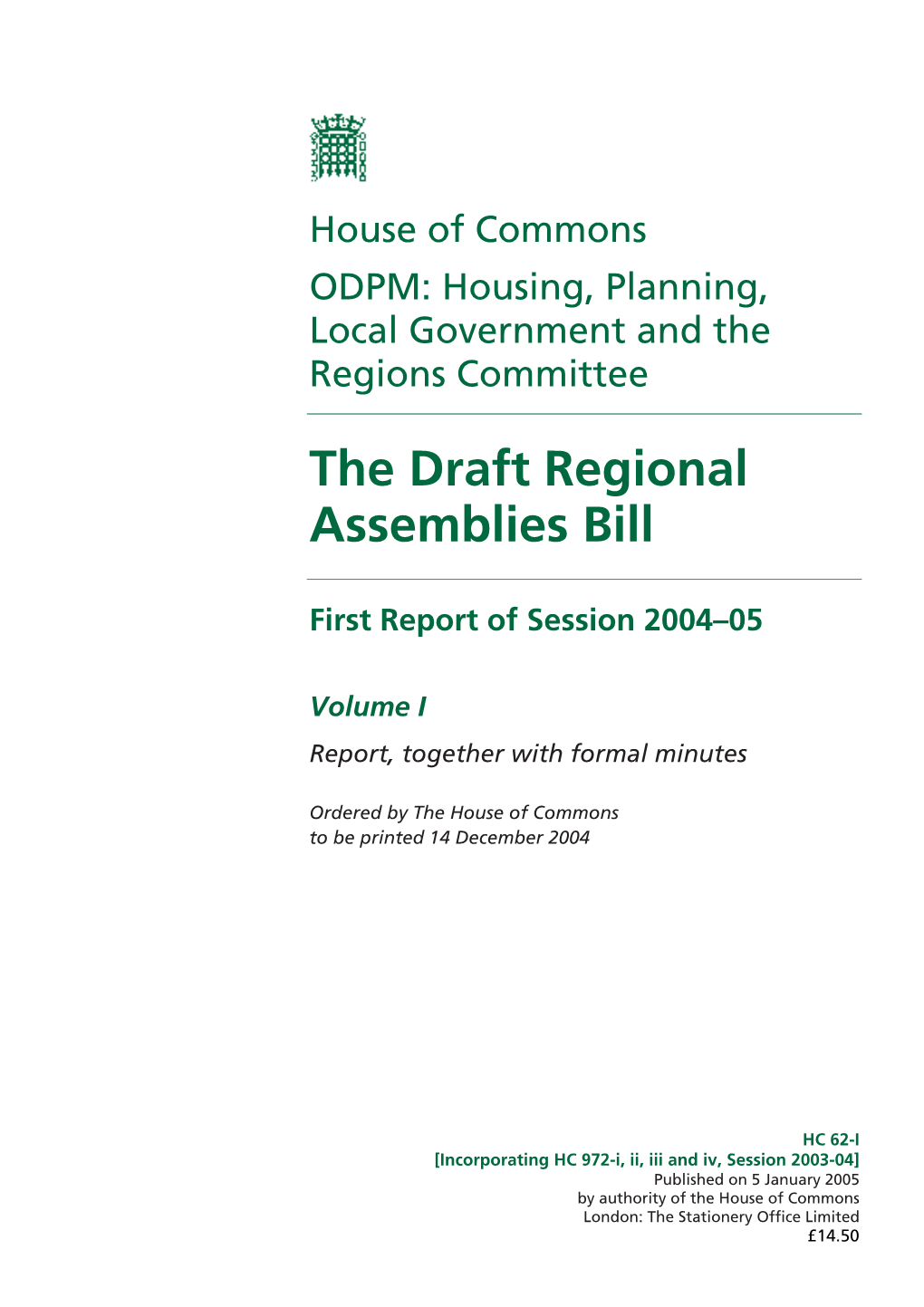The Draft Regional Assemblies Bill