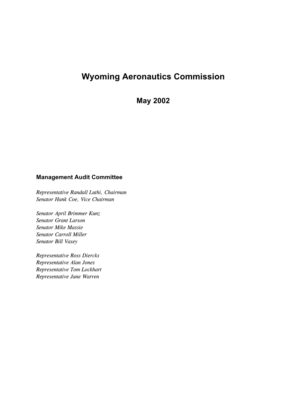 Wyoming Aeronautics Commission