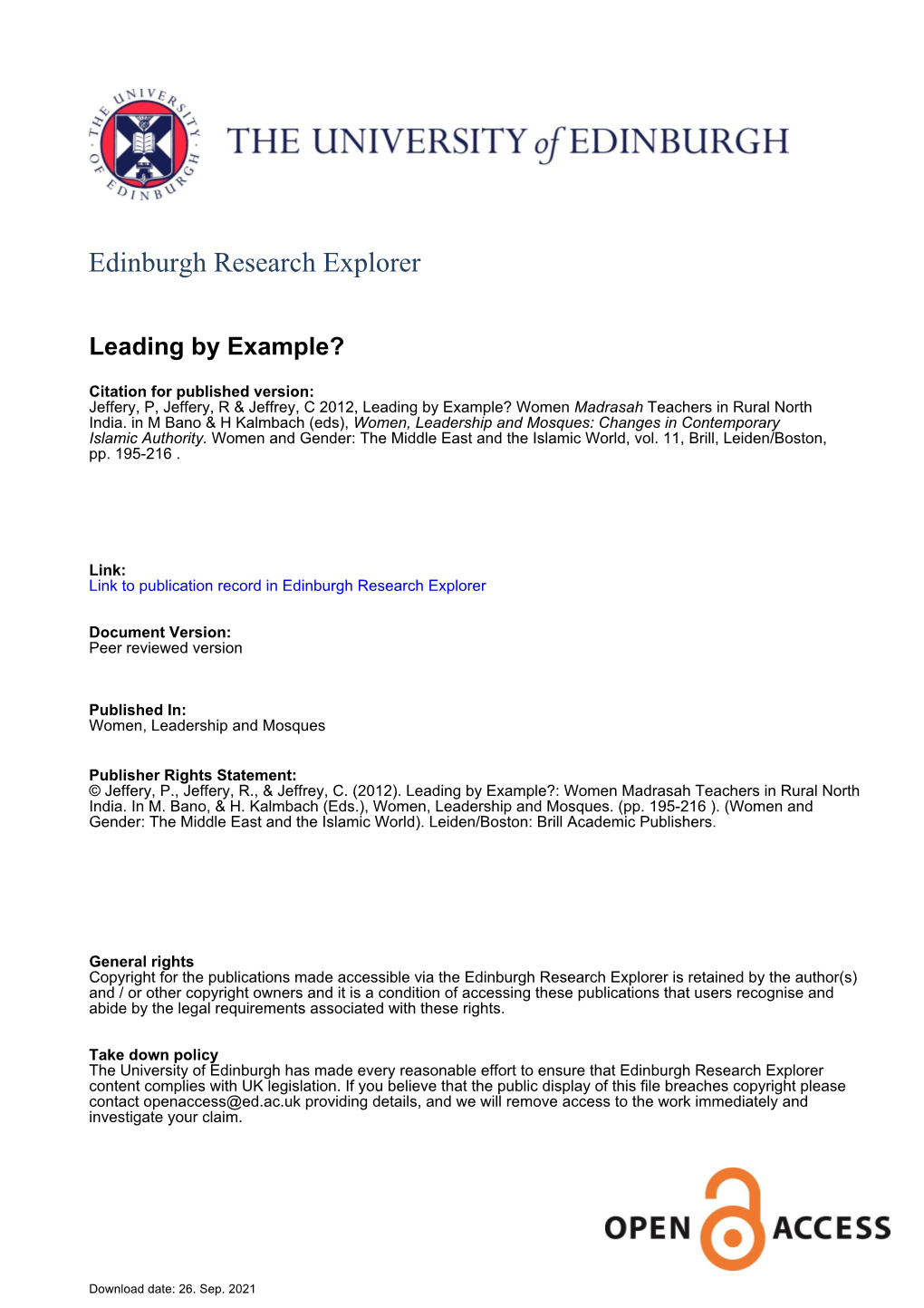 Edinburgh Research Explorer