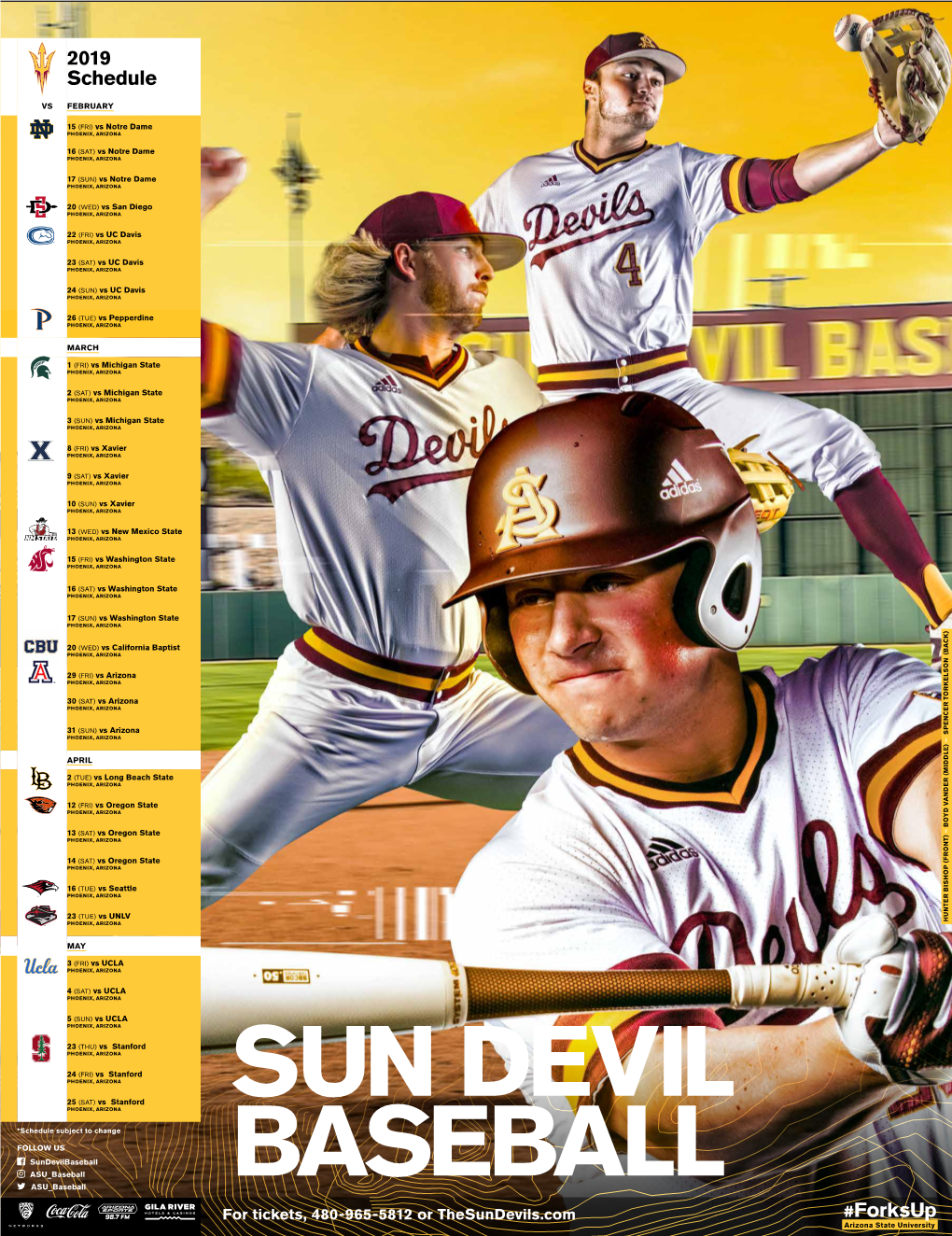 2019 SUN DEVIL BASEBALL Schedule