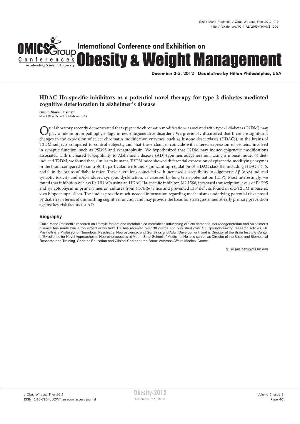 Obesity & Weight Management