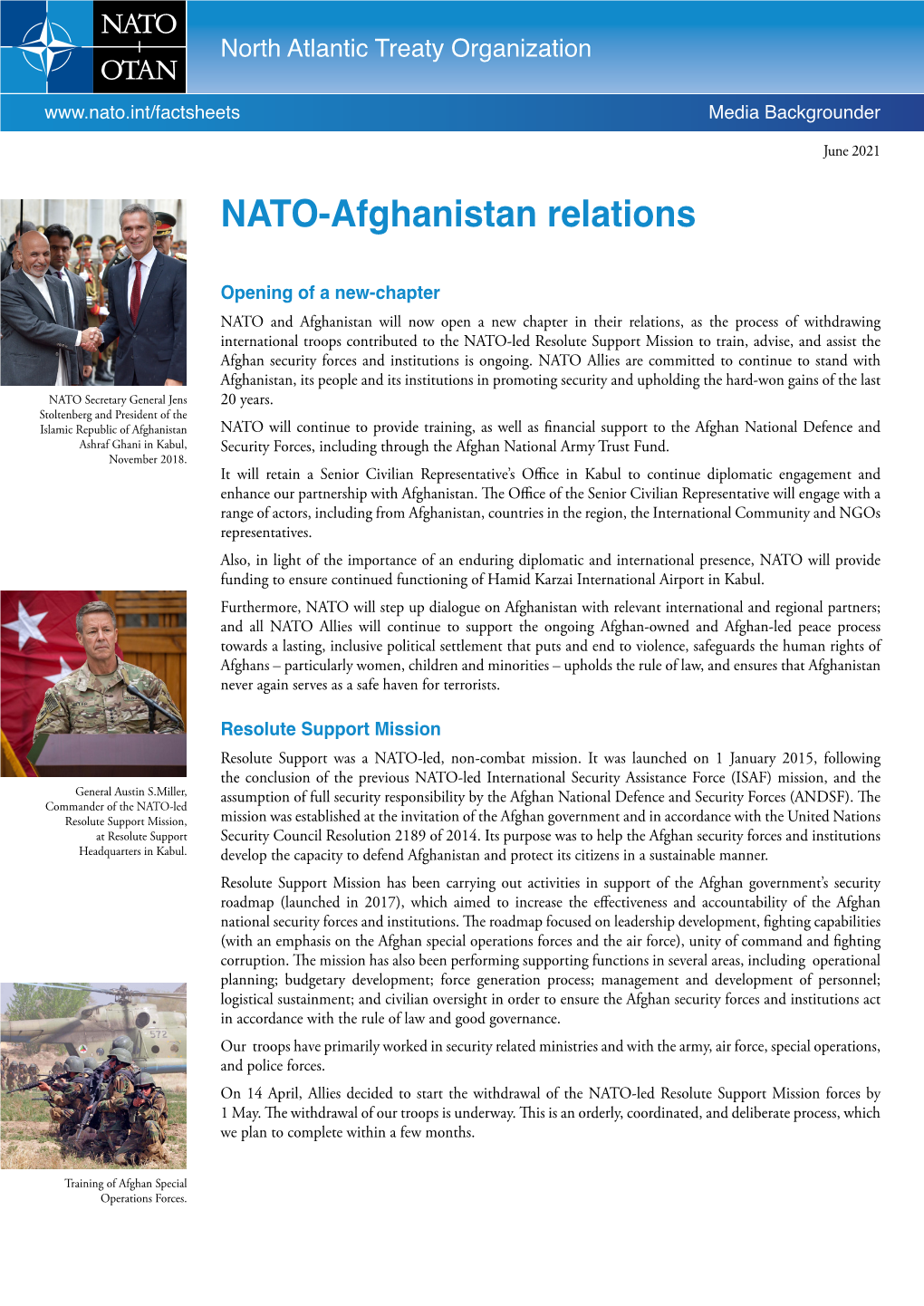 NATO-Afghanistan Relations