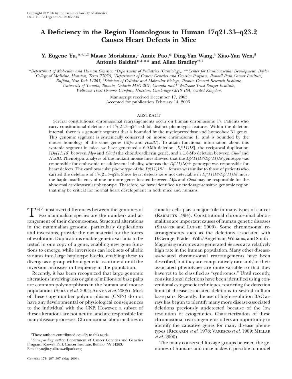 A Deficiency in the Region Homologous to Human 17Q21.33