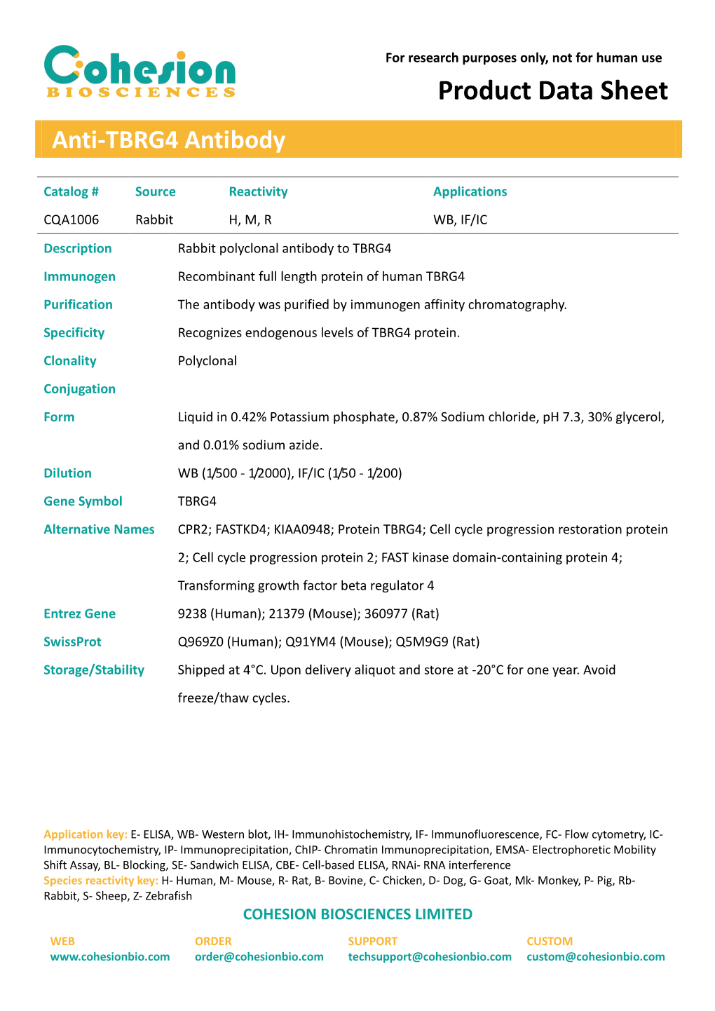 Product Data Sheet