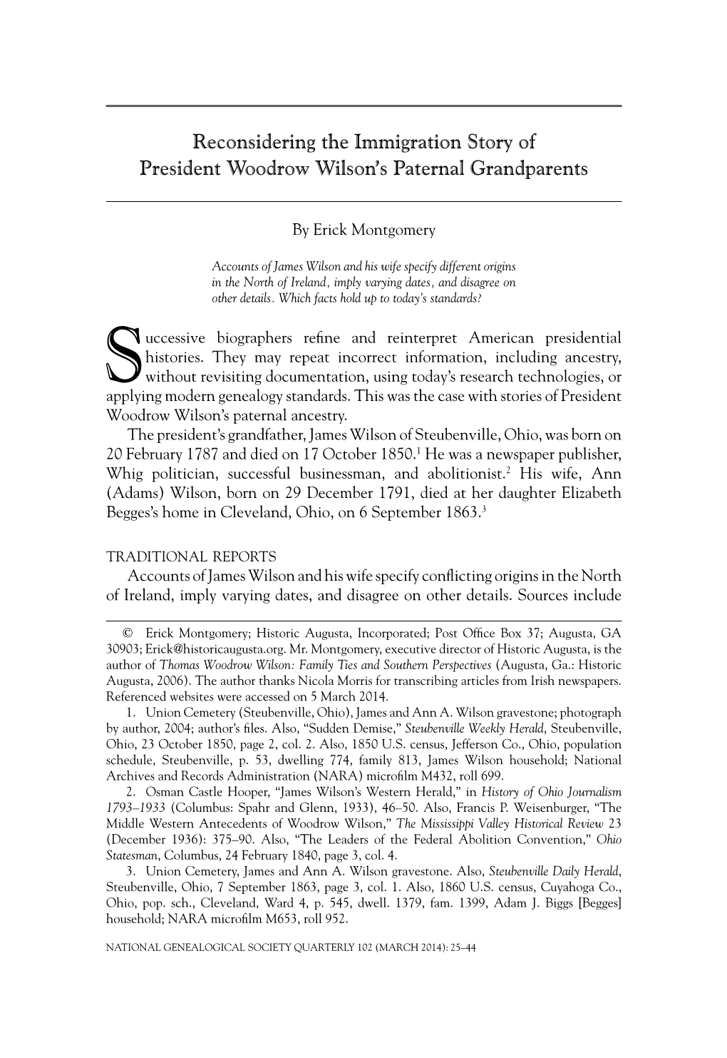 Reconsidering the Immigration Story of President Woodrow Wilson's