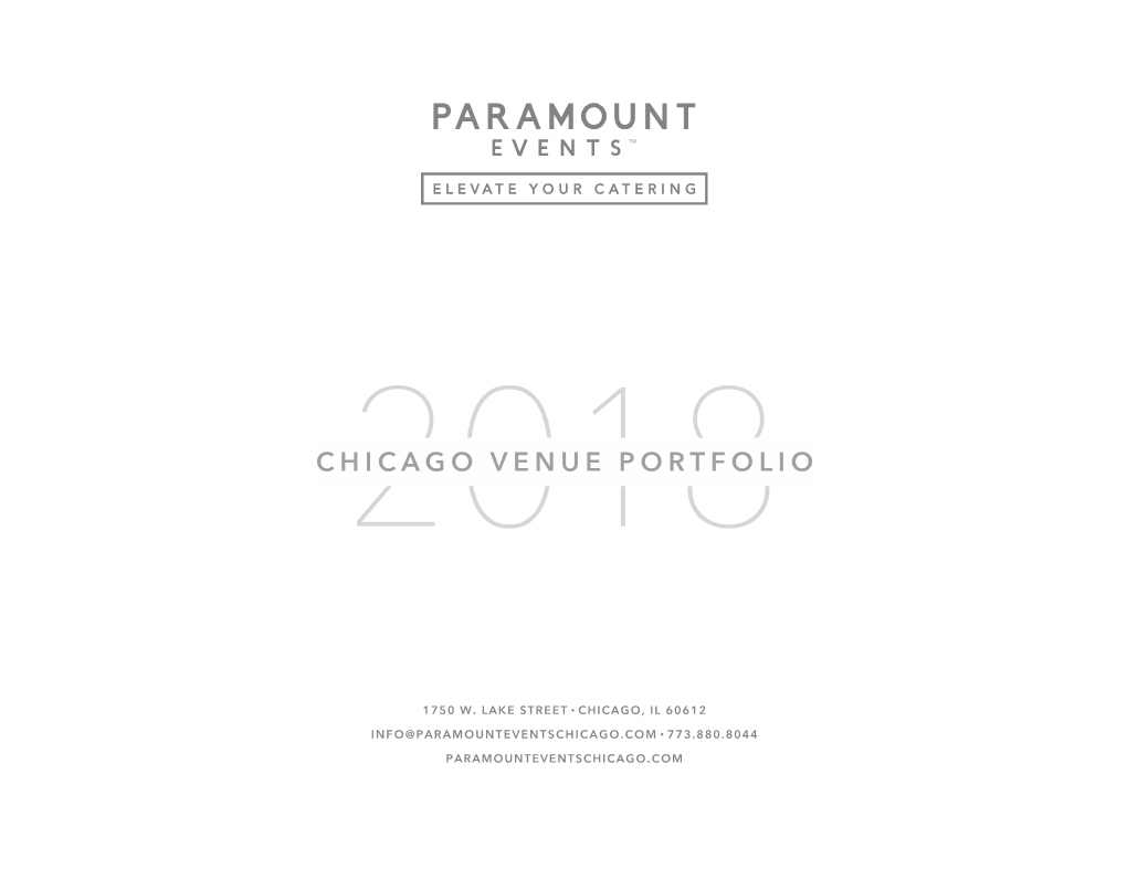 Chicago Venue Portfolio