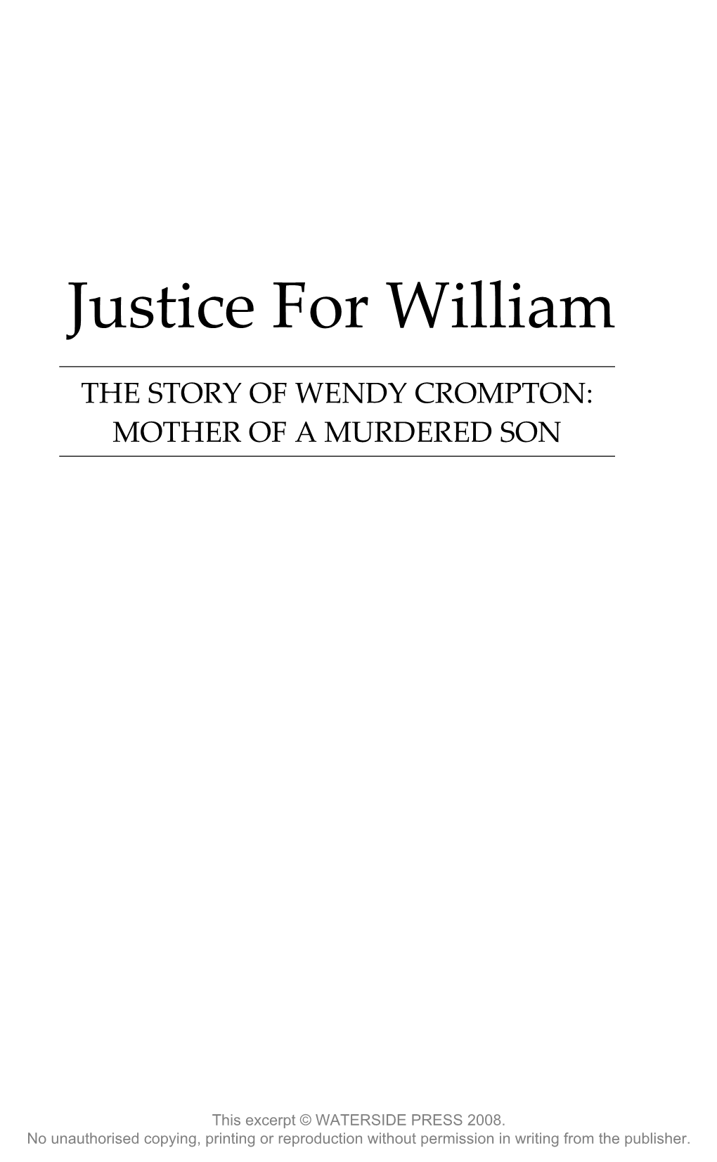 Justice for William