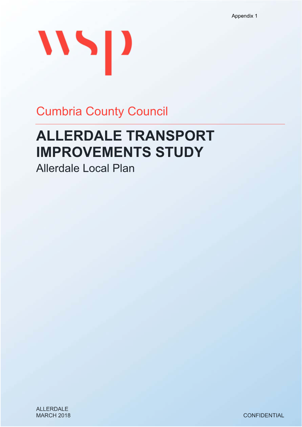 ALLERDALE TRANSPORT IMPROVEMENTS STUDY Allerdale Local Plan