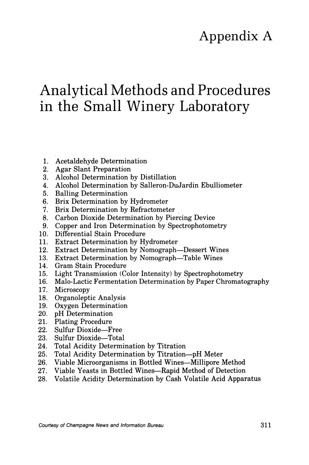 Analytical Methods and Procedures in the Small Winery Laboratory