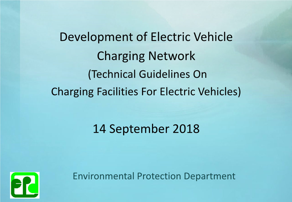 EPD's Presentation on EV Charging Facilities