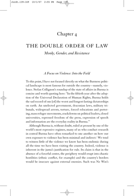 Chapter 4 the DOUBLE ORDER OF