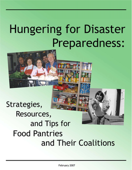 Hungering for Disaster Preparedness: Strategies, Resources, and Tips For