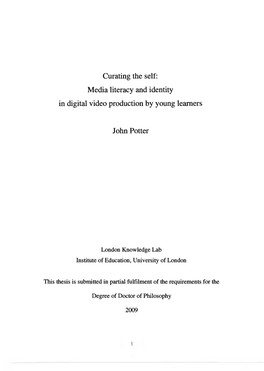 Media Literacy and Identity in Digital Video Production by Young Learners