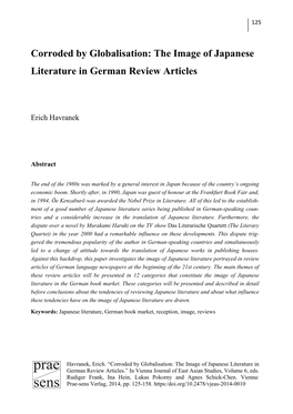 The Image of Japanese Literature in German Review Articles