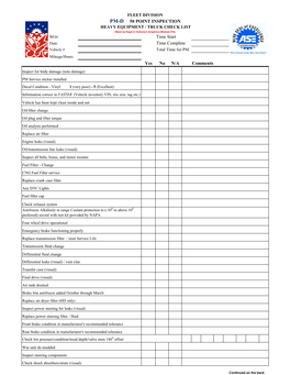 PM-D 50 Point Vehicle Inspection Report.Xlsx