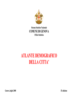 Atlante Demografico Della Città 2007