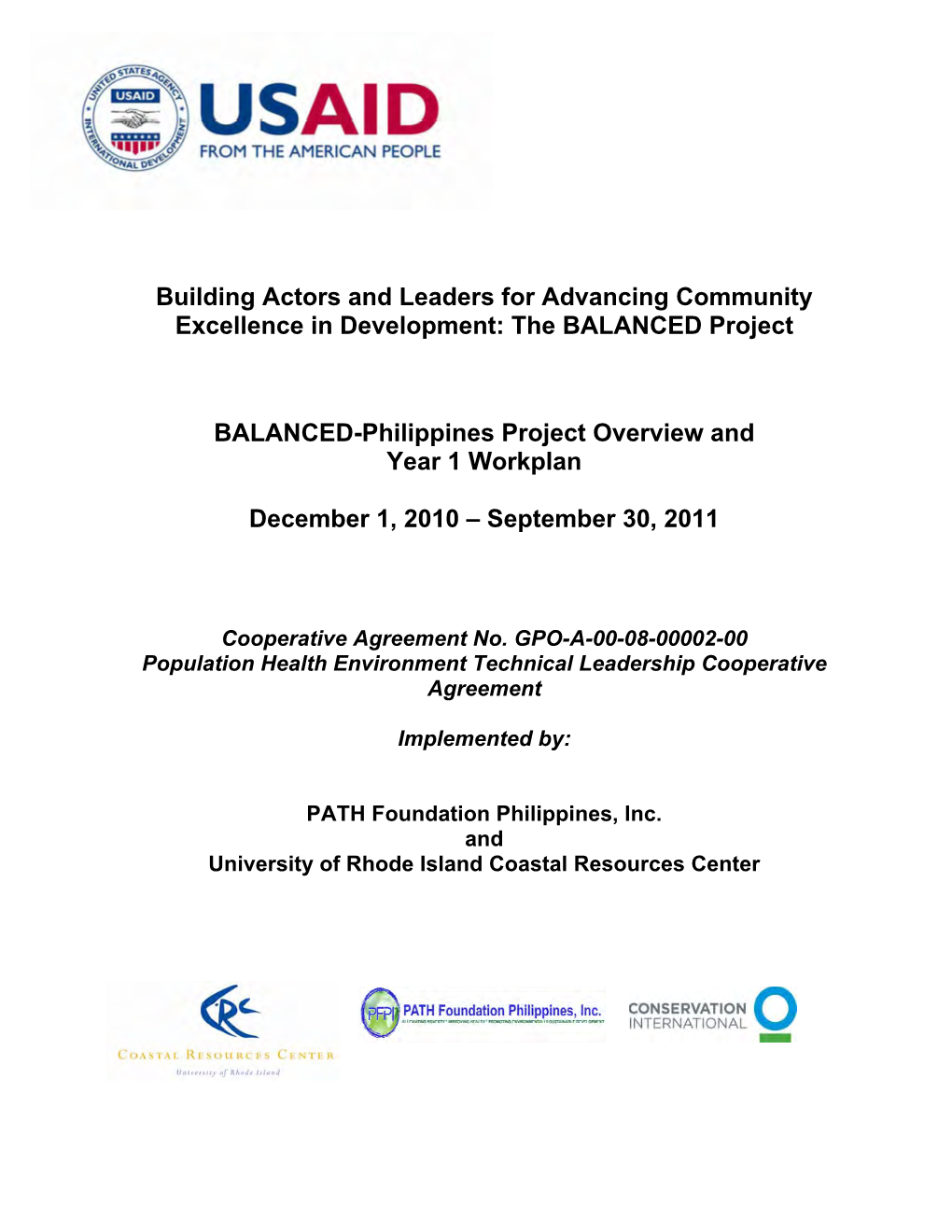 Building Actors and Leaders for Advancing Community Excellence in Development: the BALANCED Project