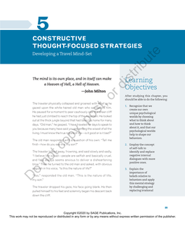 CONSTRUCTIVE THOUGHT-FOCUSED STRATEGIES Developing a Travel Mind-Set
