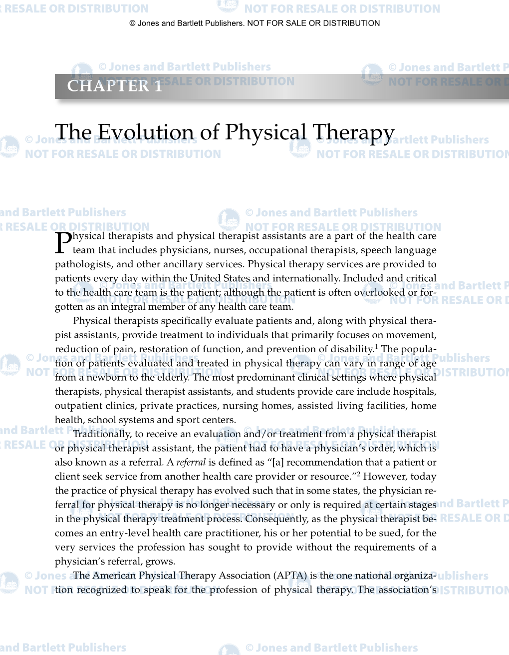 The Evolution of Physical Therapy