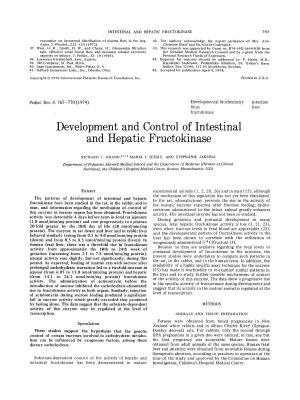 Development and Control of Intestinal and Hepatic Fructokinase