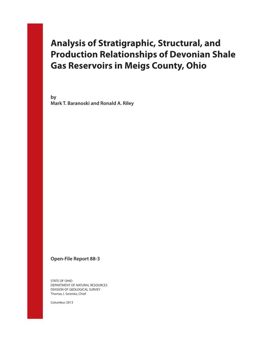 Analysis of Stratigraphic, Structural, and Production Relationships of Devonian Shale Gas Reservoirs in Meigs County, Ohio