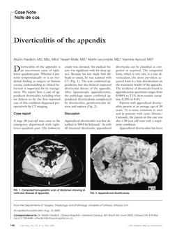 Diverticulitis of the Appendix