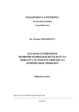 Masarykova Univerzita Katalog Extrémních