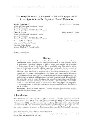 A Covariance Function Approach to Prior Specification for Bayesian
