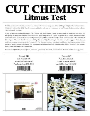 ASS 001 CUT CHEMIST Litmus Test CD & LP