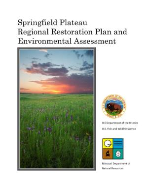 Springfield Plateau Regional Restoration Plan And