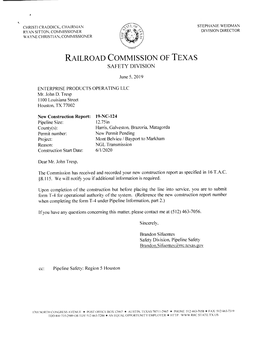 Railroad Commission of Texas SAFETY DIVISION