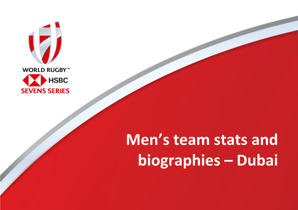 Men's Team Stats and Biographies – Dubai