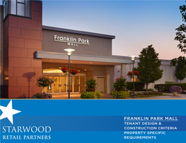 Franklin Park Mall Tenant Design & Construction Criteria Property Specific