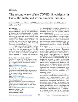 The Second Wave of the COVID-19 Epidemic in Cuba: the Sixth- and Seventh-Month Flare-Ups