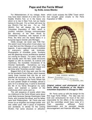 Papa and the Ferris Wheel by Ardis Jones Blenko