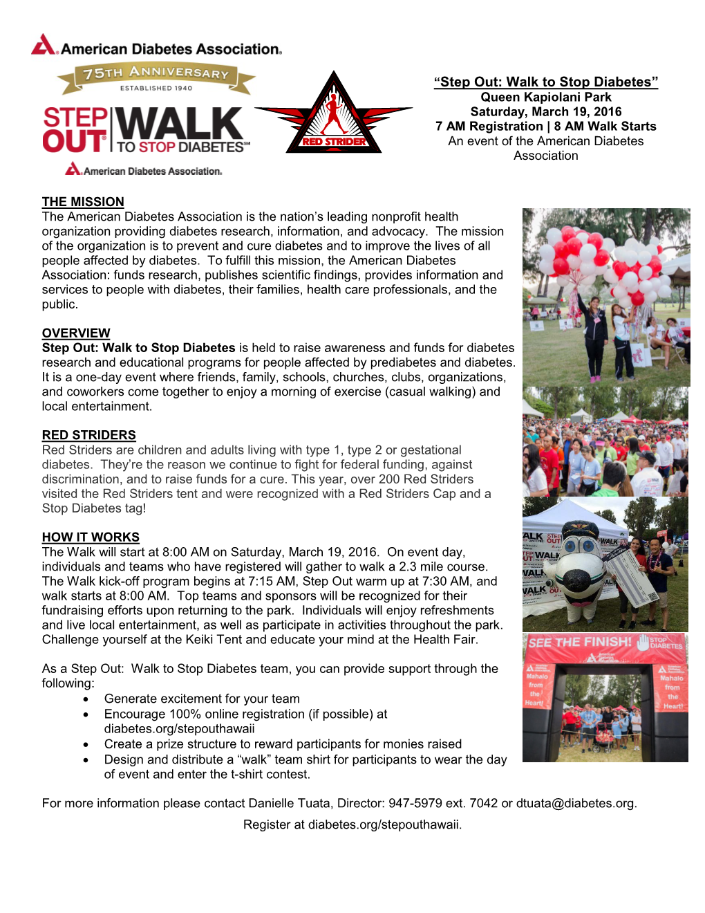 Step out Walk to Stop Diabetes