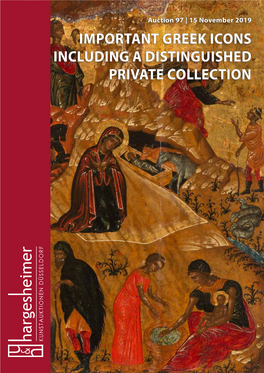 Important Greek Icons Including a Distinguished Private Collection Private Distinguished a Including Icons Greek Important