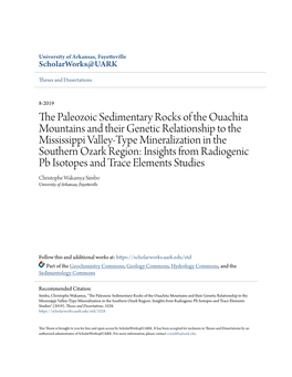The Paleozoic Sedimentary Rocks of the Ouachita Mountains and Their