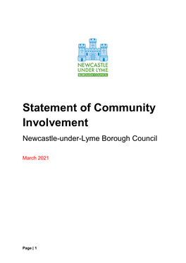 Statement of Community Involvement Newcastle-Under-Lyme Borough Council
