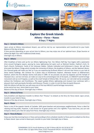 Explore the Greek Islands