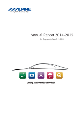 Annual Report 2014-2015 for the Year Ended March 31, 2014